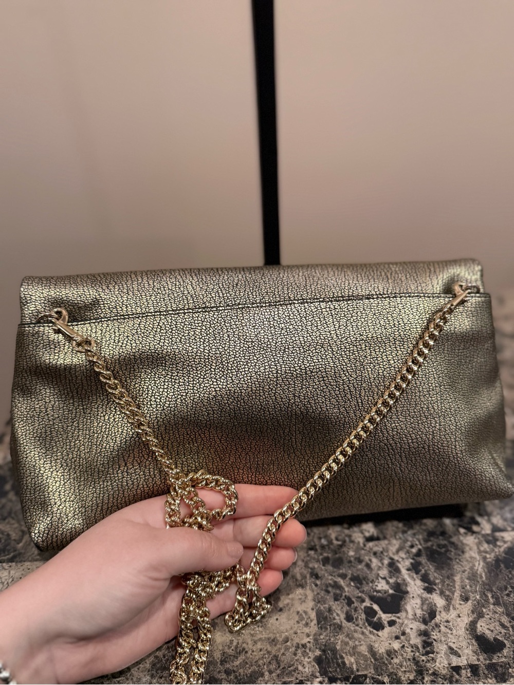 Coach Swagger Metallic Double Turnlock Shoulder Bag / Clutch - Picture 11 of 16